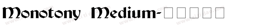 Monotony Medium字体转换